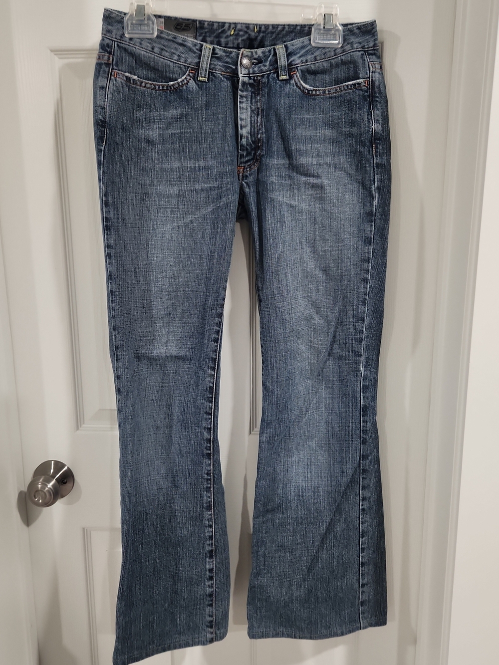 VTG 55DSL Diesel Jeans Womens 29 Flare Blue Denim Low Mid Rise Made In Romania